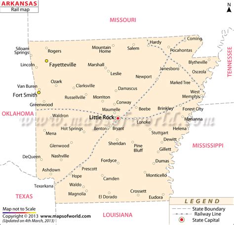 Arkansas Railroad Map Train Routes In Arkansas