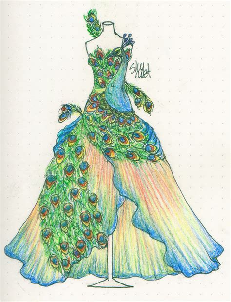 Peacock Drawing Peacock Dress Fashion Design Drawings