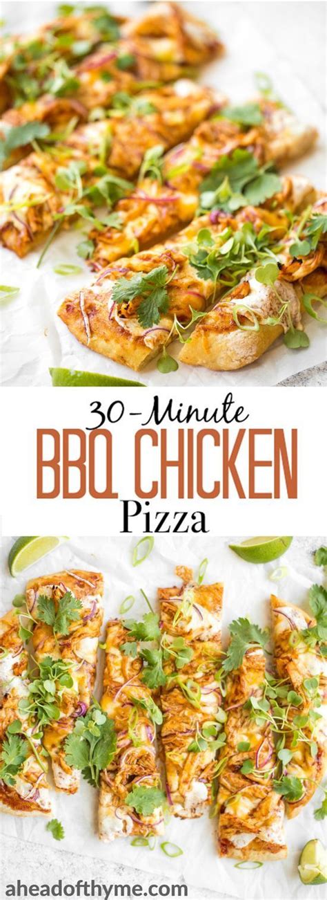 30 Minute Bbq Chicken Pizza Recipe Chicken Pizza Chicken Recipes