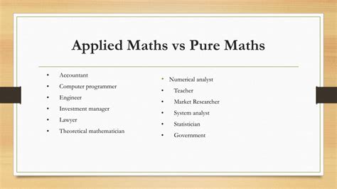 Ppt Applied Mathematics Vs Pure Mathematics Powerpoint Presentation
