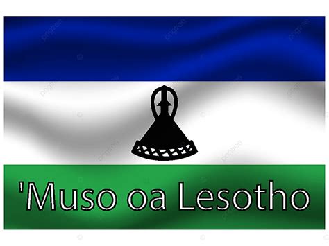 Lesotho National Flag Vector Illustration Emblem National Unity Png