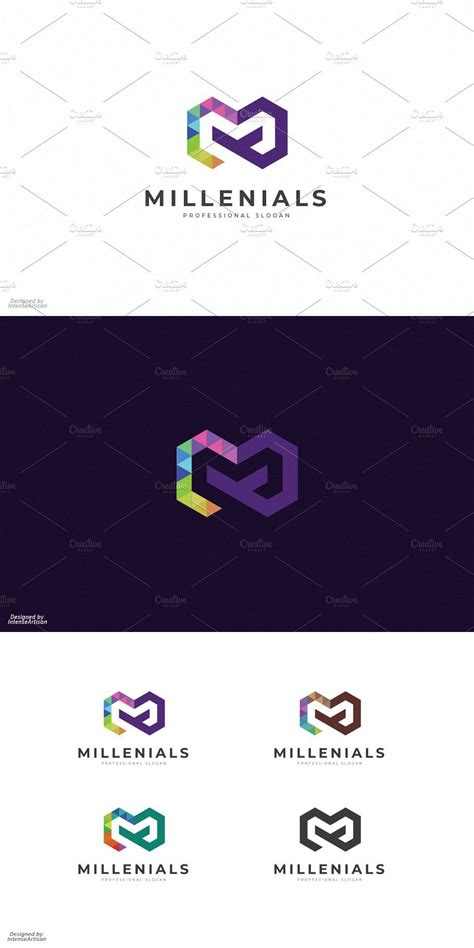 Millenials Letter M Logo Letter M Logo Creative Logo Business Logo