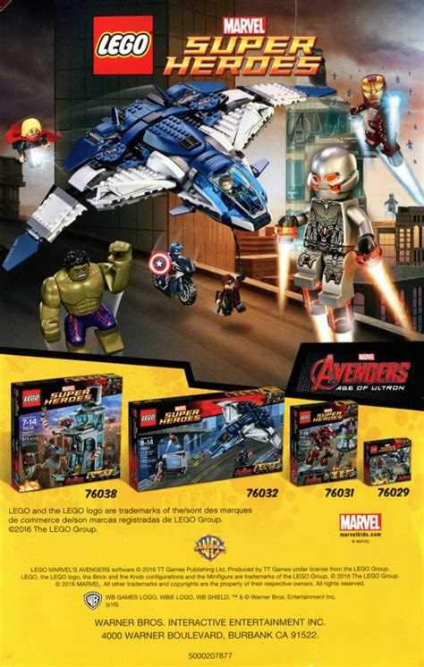 Lego Marvel Avengers Cover Or Packaging Material Mobygames