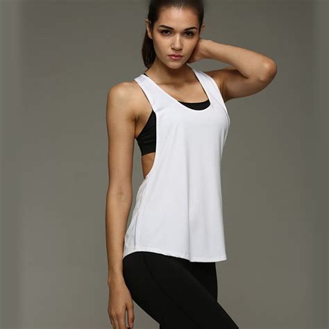 Loose Fit Side Racerback Tank Quick Dry Workout Breathable Yoga