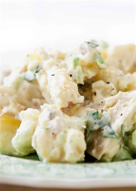Arugula, celery, and peas with creamy potatoes. Classic Potato Salad | Almond and the Hazelnut