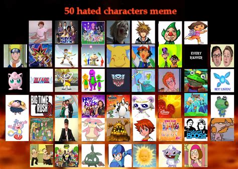 Meme Top 12 Hated Characters By Cartoonwatcher1997 On Deviantart Vrogue