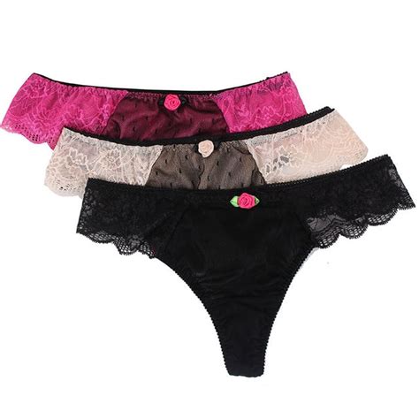buy veamors [ l 2xl ] new 3 pcs lot women s sexy rose lace t panties g string