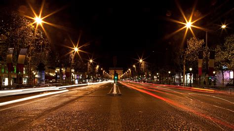 Wallpaper Street Light Cityscape Night Sky Evening Germany