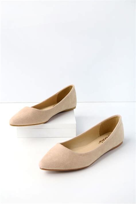Light Nude Flats Suede Pointed Toe Flats Classic Beige Flats Lulus Nude Flats Shoes Heels