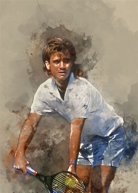 Andre Agassi Poster By Vec Group Displate Sport Illustration