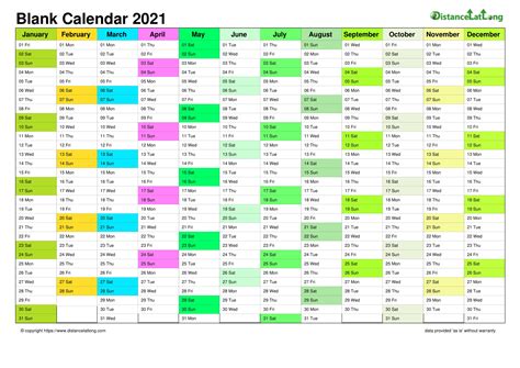 More 2020 Blank Landscape Calendar Templates