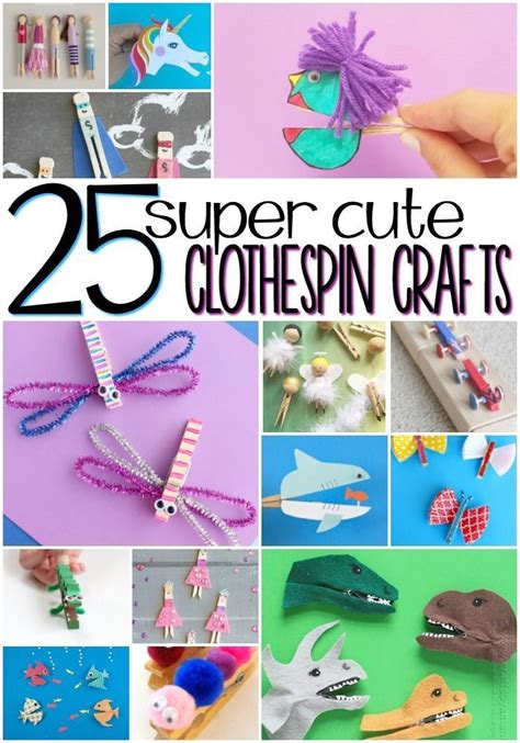 25 Super Cute Clothespin Crafts For Kids Clothes Pin Crafts Wooden