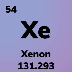 Xenon Facts and Uses - Atomic Number 54 Element Symbol Xe