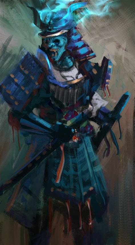 28100 Blue Samurai Sebastian Horoszko Arte De Samurai Arte De