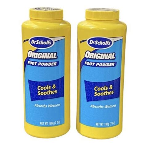 Original Dr Scholls Soothing Foot Powder With Talc 7 Oz Each Lot Of 2