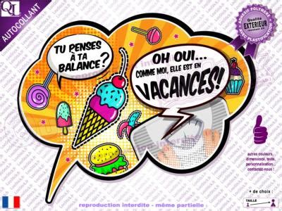 Autocollant Pop Art Ma Balance Est En Vacances Loostick Quicom