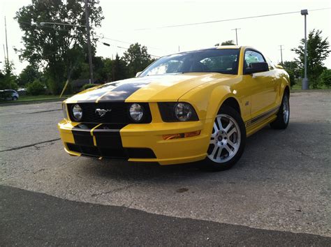 Yellow Mustang Gt With Black Stripes Mustang Pinterest Mustang