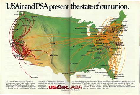 Psausair Route Map January 1988 Combined Psa And Usair R Flickr
