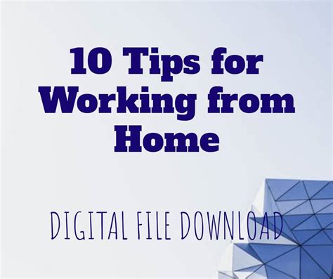 10 Tips For Working From Home Digital Download Lasting Order