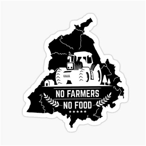 No Farmers No Food Sticker For Sale By Jasmeenkg Redbubble