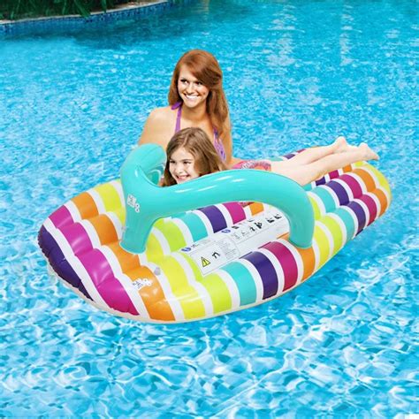 15075cm New Giant Inflatable Stripe Slipper Slice Flip Flop Pool Float