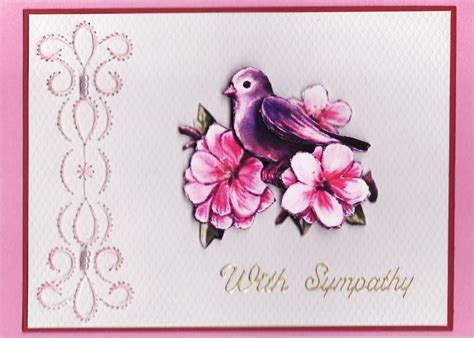 3d With Sympathy Card With Embroidery And Beading Sympathy Cards