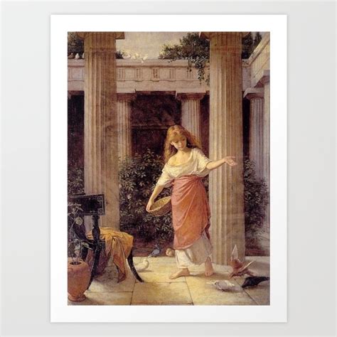 John William Waterhouse In The Peristyle Art Print By Lindendesigns