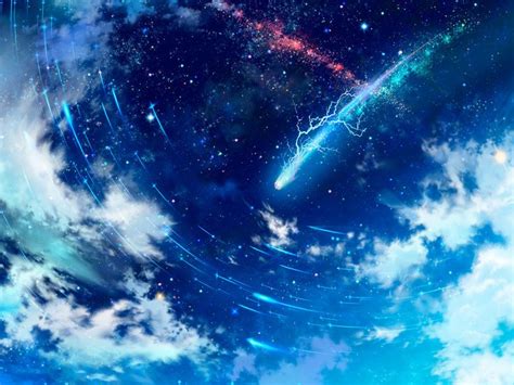 Anime Wallpaper Sky Stars Anime Wallpaper Anime Scenery Anime Galaxy