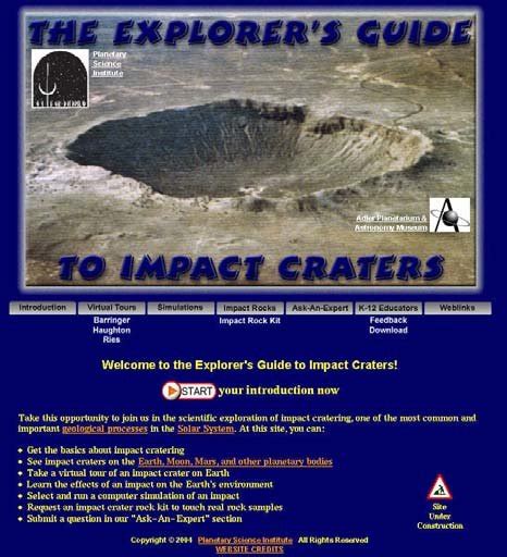 Front Page Of The Explorers Guide To Impact Craters Download