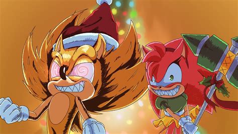 Fleetway Super Sonic And Rosy Sing Smashing Around The Christmas Tree