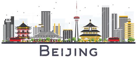 Premium Vector Beijing China City Skyline With Gray Buildings