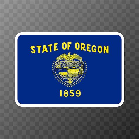 Premium Vector Oregon State Flag Vector Illustration