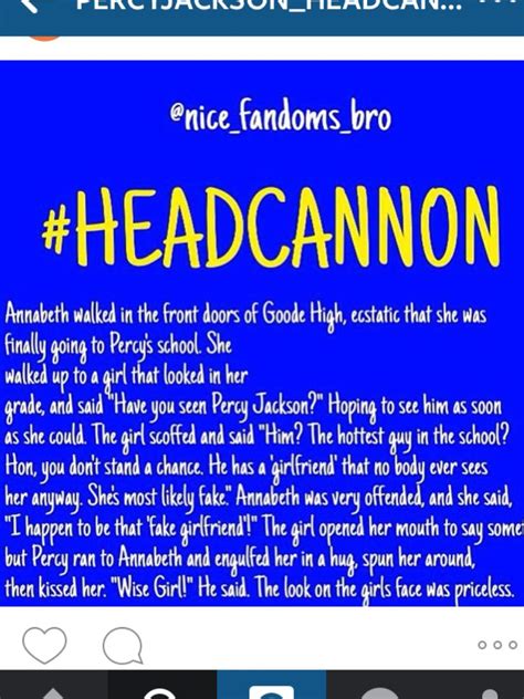 Headcanon Percy Jackson Head Canon Percy Jackson Quotes Percy