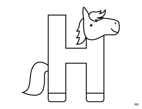 Letter H Coloring Pages 15 Free Pages Printabulls Coloring Library