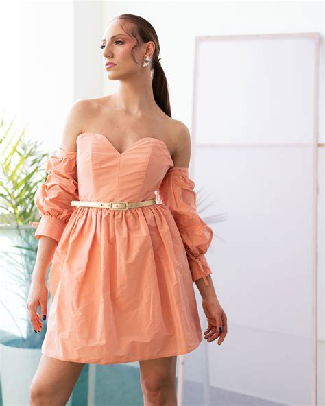Amari Peach Dress In 2020 Peach Dress Dresses Summer Fashion