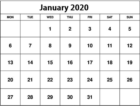 January 2020 Calendar Usa To Plan Federal And Public Holidays