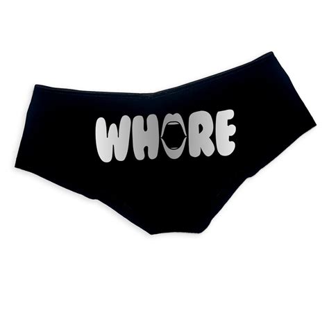 Whore Panties Slutty Sexy Funny Panties Booty Bachelorette Party Bridal T Panties Booty