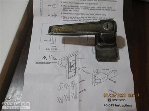 Sears Storm Door Handle Set 40 043