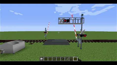 Minecraft Railroad Crossing Tutorial For Immersive Railroading Youtube