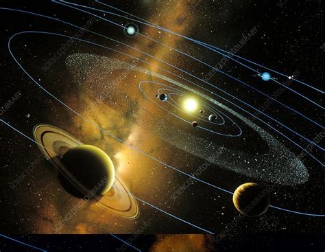 Solar System Orbits Artwork Stock Image C0138987 Science Photo