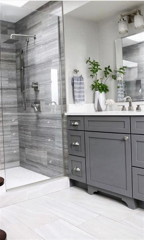 Creative bathroom organization and diy remodeling bathroomideas. 60+ Beautiful Gray Bathroom Ideas with Stylish Color ...