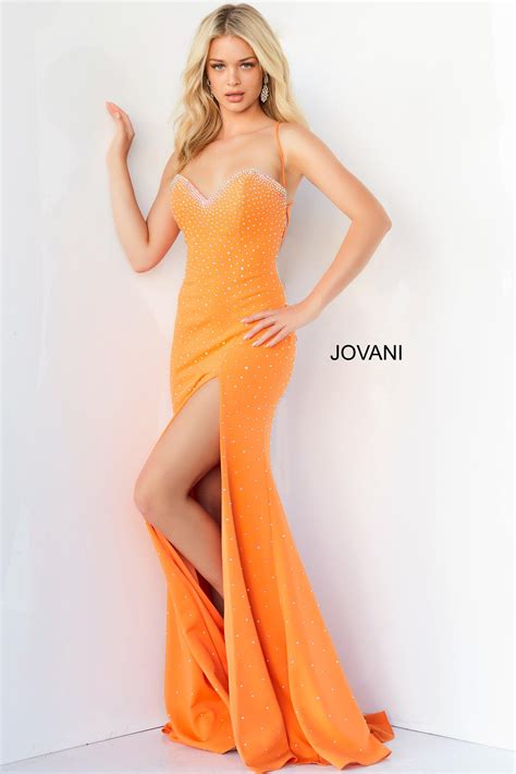 Jovani Prom Spaghetti Strap Long Formal Gown 07383 The Dress Outlet