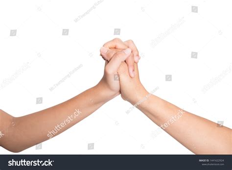 Teenage Girl Hand Clasping Hands Old Stock Photo 1441622924 Shutterstock