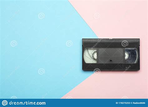 Aesthetics Of The 80s And 90s Videocassette Vhs On A Color Background