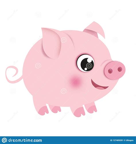 Download Baby Cartoon Pig Vector Image Stock Vector - Illustration of friend, fashion: 127409391