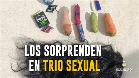 Los Sorprenden En Trio Sexual Youtube