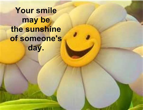Your Smile May Be The Sunshine Of Someones Day Happy Morning Happy Flowers Smile Quotes