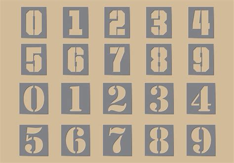 Printable Stencil Numbers Printable Blank World