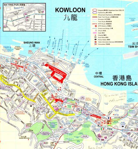 Central Hong Kong Map Hong Kong Central Hong Kong Hong Kong Map