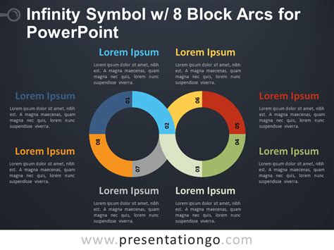 Infinity Symbol With 8 Block Arcs For PowerPoint PresentationGO Com